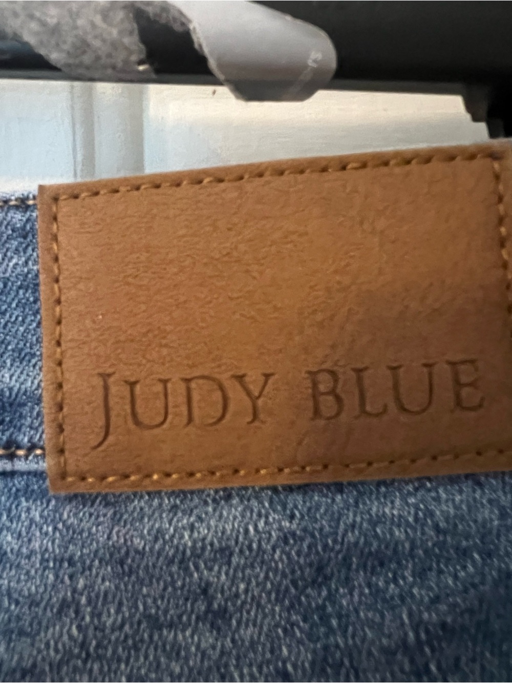 Judy Blue Medium Blue Straight-Leg Distressed Jeans - Picture 3 of 7